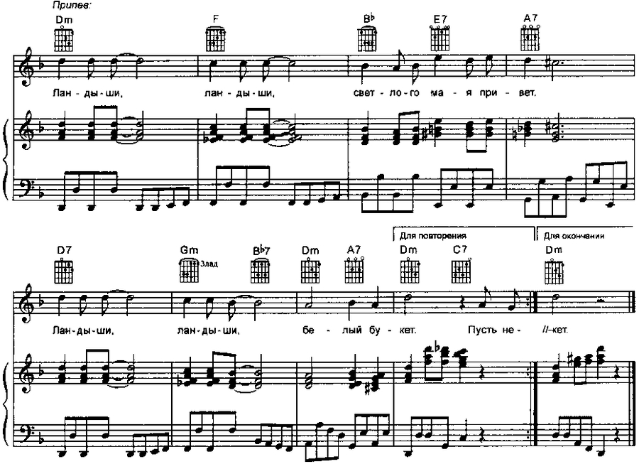 музыка это дивная страна ноты для фортепиано